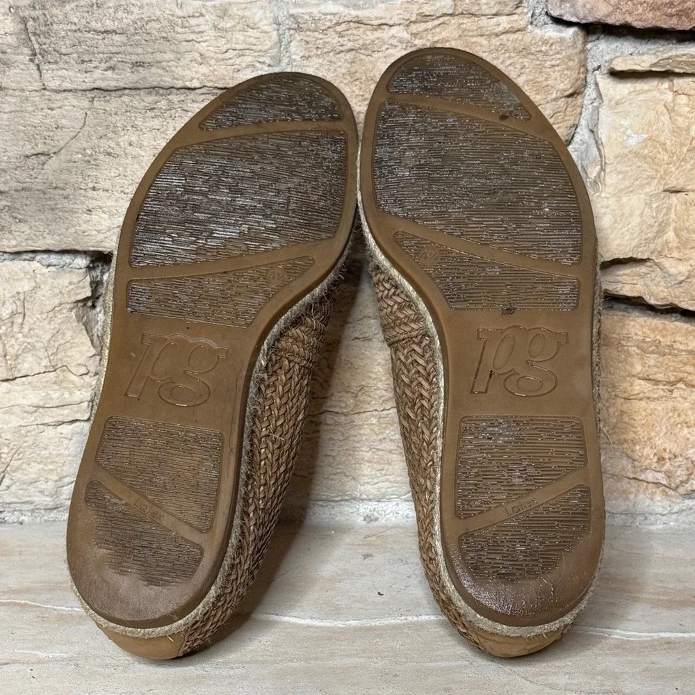 PAUL GREEN Women's Lori Espadrille Flats In‎ Cuoio Woven Travel Vacation Casual